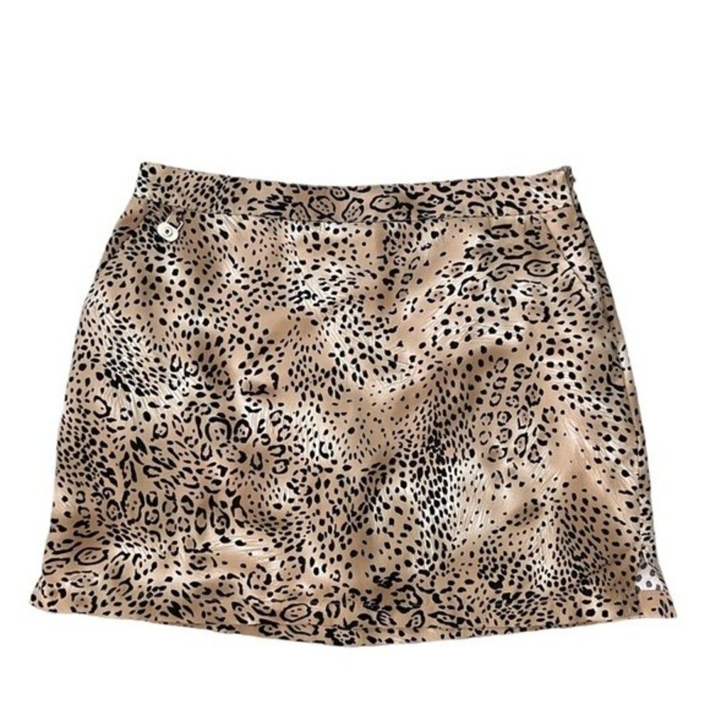 Allyson AW Whitmore Golf Skort Leopard Print Athletic Skort Sz 14
